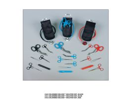 COLORMED DELUXE HOLSTER SET RED.