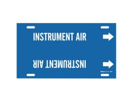 INSTRUMENT AIR Pipe Marker, 8" H x 16" W, Fits Pipes 6" Dia. Thru 7.875" Dia.