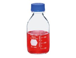 Glass Media Storage Bottle with Polypropylene (PP) Cap, 500 mL, 10/Cs