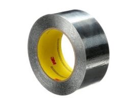 3M™ Aluminum Foil Tape 425, Silver, 80 mm x 200 m, 4.6 mil, 3 rolls per case