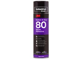 3M™ Rubber and Vinyl Spray Adhesive 80, Yellow, 24 fl oz Can (Net Wt 19 oz), 6/Case, NOT FOR SALE IN CA AND OTHER STATES