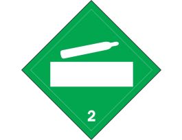 Non-Flammable Gas Sign, 10.75" H x 10.75" W x 0.004" D, Vinyl