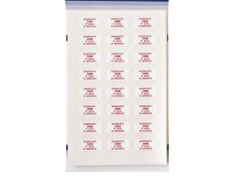 WARRANTY VOID IF SEAL IS BROKEN Labels, 0.375" H x 0.75" W, Red on White