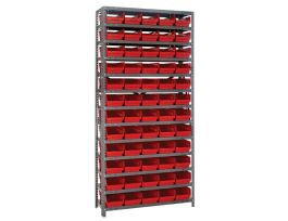 18IN X 36IN X 75IN 60 RED BINS 4IN BIN