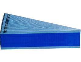 NEMA Wire Marker Perm Adhesive Vinyl 1.5in H x 0.25in W Light Blue PK/25 Crds