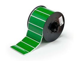 B30 Series Raised Profile Rectangular Labels 1 in H x 3 in W Green 300/RL