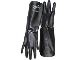 Chemguard Glove with Crinkle Grip, Sanitized Treated,BOSS