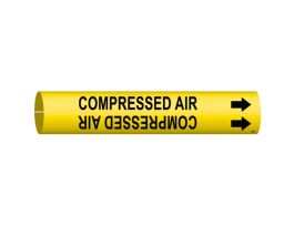 COMPRESSED AIR Pipe Marker, Fits Pipes 1.5" Dia. Thru 2.375" Dia.