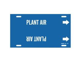 Snap-On Pipe Marker: PLANT AIR, 24" W, Fits Pipes 8" Dia. Thru 9.875" Dia.