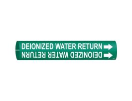 Deionized Water Return Pipe Marker, Fits Pipes 1.5" Dia. Thru 2.375" Dia.