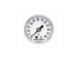 Utility Gauge, 0 to 60 psi, 1 1/2" Dial, Back Connection