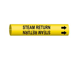 Steam Return Pipe Marker, 0.875" H x 0.875" W, Fits Pipes 1.5" Dia. Thru 2.375" Dia.