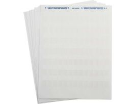 LaserTab Self-Lam Polyester Lbls 1.25 in H x 0.5 in W White, Clear 11/PK