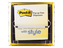 Post-it® Dispenser Notes Dispenser DS330-BK, 3 in x 3 in, Black Base Clear Top