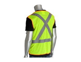 Class 2, Z96 Mesh Breakaway Vest, X Back H&L Closure 2in. Tape