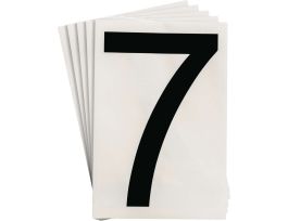 ToughStripe® Floor Marking Polyester 8 in Label Number 7 Black 20/PK