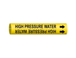 High Pressure Water Pipe Marker, 0.8125" H x 0.8125" W, Fits Pipes 0.75" Dia. Thru 1.375" Dia.