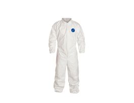 Tyvek® 400 Coverall, Collar, Elastic Wrists, Ankles and Waist, Serged Seams, Comfort Fit, 6/CS, White