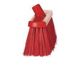 BROOM PUSH HEAVY DUTY STIFF PP RED 13IN