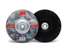 3M™ Silver Depressed Center Grinding Wheel, 87448, 36+, T27 Quick Change, 7 in x 1/4 in x 5/8 in-11, 10/Carton, 20 ea/Case