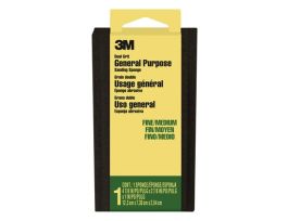 3M™ General Purpose Sanding Sponge DSFM-F-ESF-10, 2 7/8 in x 4 7/8 in x 1 in, Dual Grit, Fine/Medium, 1/pk, 10 pks/cs