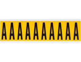 Outdoor Vinyl 1.938 in Black on Yellow Letters A Card of 10 Labels