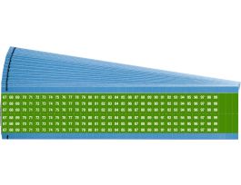 Consecutive Numbers  Wire Markers Vinyl Cloth, 67 to 99 White on Green 825 Total