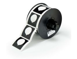 B30 Series Raised Profile Push Button Labels 1.8 in H x 1.8 in W Black 190/RL