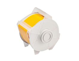 GlobalMark High Performance Polyester Labels 2.25 in W x 100 ft L Yellow