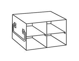 Upright Freezer Rack for Standard 2" Boxes, 2 x 2 Array