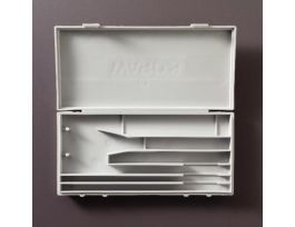 MOLDED PLAS. CS 6 COMP. MARBLED GRAY