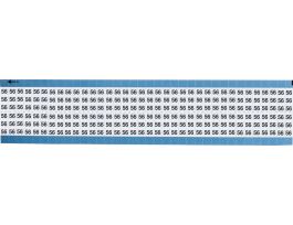Numerical Wire Markers Permanent Adhesive Vinyl 0.75 in H Legend: 56, 1800 Total
