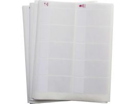 JetTab Self-Laminating Vinyl Lbls 3.75 in H x 1.8 in W White, Clear 50/PK