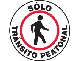 Slip-Gard Floor Sign, Pedestrian Traffic Only (w/Graphic), 17" Round, EA