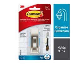 Command™ Modern Reflections Medium Hook with Water-Resistant Strips MR02-SN-BES