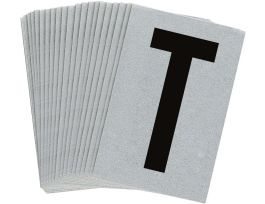 BradyLite 1 in Reflective Numbers Black on Silver, T 25/PK