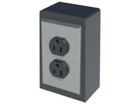 Single Gang, Double Faced Electrical Pedestal, Standard Outlets