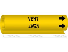 VENT Pipe Marker, 8" H x 5" W, Fits Pipes 0.5" Dia. Thru 1.375" Dia.