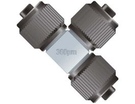 VHP MicroTee Assembly, PEEK/SS, 0.010" ID, 360m OD Tubing, 5/16-24 Coned; 1/EA