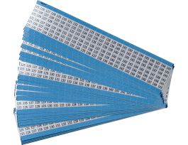 Letters and Numbers Wire Markers Aluminum Foil Legend: 125 to 149, 625 Total