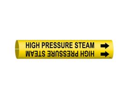 High Pressure Steam Pipe Marker, 2.8125" H x 2.8125" W, Fits Pipes 4" Dia. Thru 6" Dia.