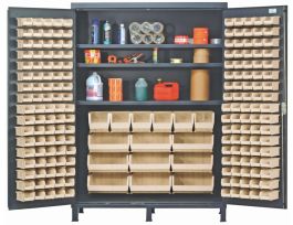 CABINET W/IVY BINS AND SHELVES STL 60IN