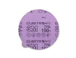 3M™ Cubitron™ II Stikit™ Film Disc 775L, 150+, 5 in x NH, Linered w/Tab, Die 500X, 50/Carton, 250 ea/Case