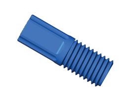 Compact Tubing End Fitting, Type S/P, 1/8"OD, 1/4"-28 UNF(M), blue PP; 10/pk