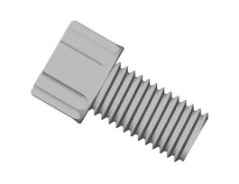 Gripper Fitting, 1/4"-28 UNF(M) flat bottom, 1/8" OD tubing, gray; 10/pk
