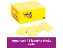 Post-it® Notes 653-24VAD, 1 3/8 in x 1 7/8 in (34.9 mm x 47.6 mm)