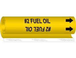 #2 Fuel Oil Pipe Marker, 9" H x 8" W, Fits Pipes 1.5" Dia. Thru 2.375" Dia.