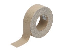 Anti-Skid Tape Roll - Grit-Coated Polyester, Solid Color, Clear, 2" x 60'