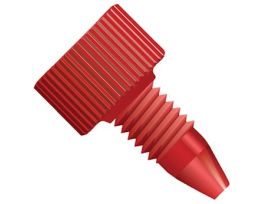 Port Plug, Short Head/Standard Knurl, Blue Acetal, 10-32 Coned; 1/EA