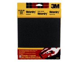 3M™ Wetordry™ Sandpaper 9088DC-NA, 9 in x 11 in, Assorted grit, 5 sht pk